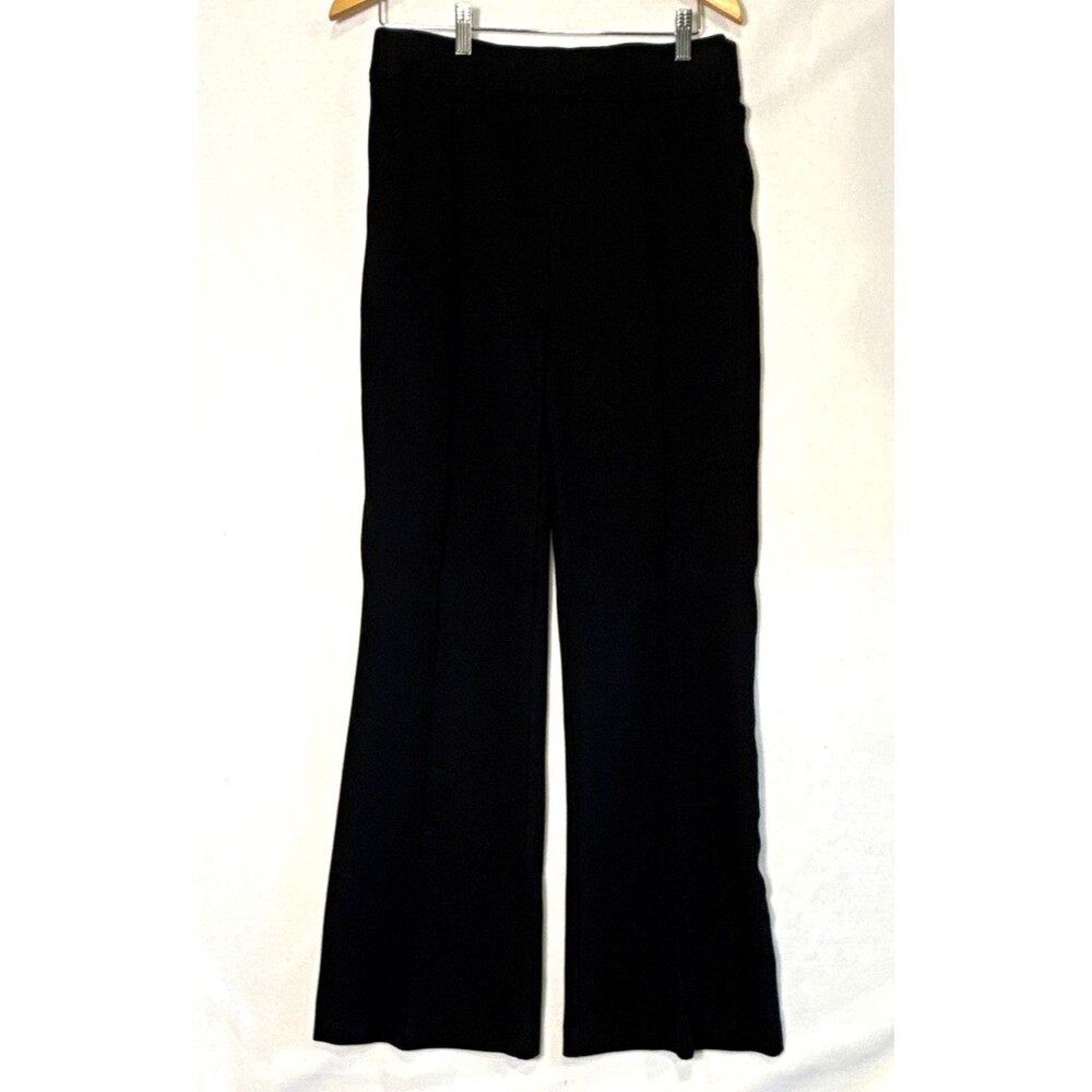 SPANX Womens Black Perfect Fit Ponte Flare Dress Pants XL Stretch Pintuck Detail
